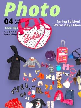 HUGE Vintage BARBIE BUNDLE CLOTHING & ACCESSORIES, COLLECTION Rare Spring Easter